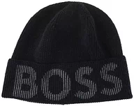Czapki męskie - BOSS Czapka męska Lamico Beanie, czarny (Black1), jeden rozmiar - miniaturka - grafika 1