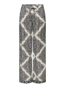 ONLY Spodnie w kolorze beżowo-czarnym - Spodnie sportowe damskie - miniaturka - grafika 1