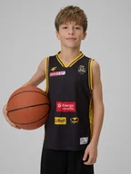 Koszulki dla chłopców - 4F Koszulka meczowa replika wyjazdowa z sezonu 2025/26 dziecięca 4F x Trefl Sopot - czarna 98/104 - miniaturka - grafika 1
