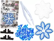 Prace ręczne dla dzieci - Koraliki do prasowania, Prasowanka, Szablon, Saszetka NIEBIESKI KWIATEK - miniaturka - grafika 1