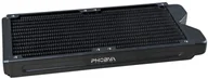Chłodzenie wodne - Phobya R27-S240 Radiator, 240 mm Radiator, 18 FPI, Kupferlamellen, 2x G1/4-Zoll-Anschlüsse – schwarz - miniaturka - grafika 1