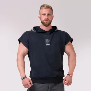NEBBIA Męska t-koszulka Reg Top Hoodie Black XL - Koszulki sportowe męskie - miniaturka - grafika 1