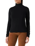 Swetry damskie - Sisley Damski sweter L/S 3S8WL200I T-shirt, czarny 100, M - miniaturka - grafika 1