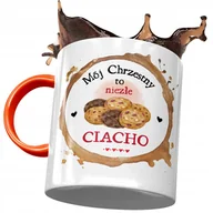 Kubki - Kubek Pomarańczowy Dla Chrzestnego Na Urodziny z Nadrukiem ze Zdjęciem + Opakowanie na prezent (wzór 03) - miniaturka - grafika 1