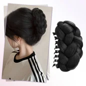 Pozostałe akcesoria fryzjerskie - TEMU Elegancka Peruka z Gumką dla Kobiet o Objętości - Włóknina Odporna na Wysoką Temperaturę, Przedłużenie Koków o Naturalnym Wyglądzie, Uniwersalny - miniaturka - grafika 1