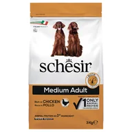 Sucha karma dla psów - Schesir Dog Medium Adult, z kurczakiem - 3 kg - miniaturka - grafika 1