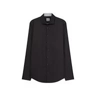Koszule męskie - Seidensticker Męska koszula slim fit z długim rękawem, czarny, 45 - miniaturka - grafika 1