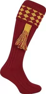 Akcesoria do bielizny - JACK PYKE Harlequin Shooting Skarpety z podwiązkami 42-46, Bordowy/złoty, 40.5-43.5 EU - miniaturka - grafika 1