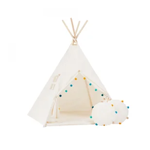 Zestaw tipi “Tęczowy pomponik” - Namioty i tipi dla dzieci - miniaturka - grafika 1