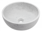 Umywalki - ALANAD AD APO 38cm biała Kamienna umywalka nablatowa APO 38cm biała - miniaturka - grafika 1