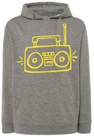 Bluzy męskie - Bluza fajny nadruk żółte RADIO r.XXL - miniaturka - grafika 1