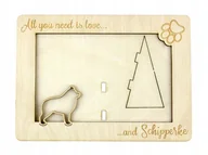 Ramki na zdjęcia - Schipperke ramka na zdjęcie z psem grawer - miniaturka - grafika 1