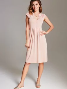 KOSZULA NOCNA S003 64 - brudny róż XS - Bielizna nocna - miniaturka - grafika 1