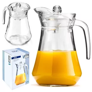 Vilde Dzbanek szklany do wody, kompotu, napojów, lemoniady, z uchwytem i pokrywką, 1,4 l 139290 - Dzbanki i imbryki - miniaturka - grafika 1