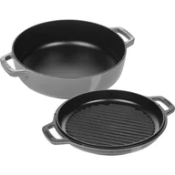 Zestawy garnków i patelni - zestaw 2 patelni 26 cm, szary - miniaturka - grafika 1