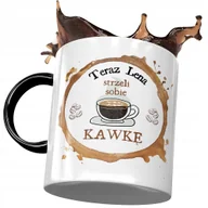 Kubki - Kubek Czarny Dla Leny Koleżanki Przyjaciółki Żony z Nadrukiem ze Zdjęciem + Opakowanie na prezent (wzór 04) - miniaturka - grafika 1