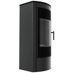 Piec stalowy koza TITAN Panorama BLACK Ø 150 11 kW - Piece wolnostojące - miniaturka - grafika 1