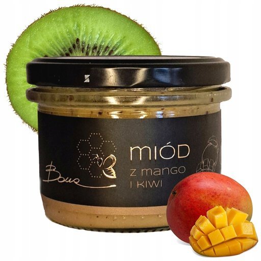 Miód z Mango i Kiwi 245G Kremowany Delikatny Naturalny Produkt Polski BONA