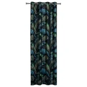 Zasłony - Zasłona z kółkami NUSA 140 x 260 cm zielony - miniaturka - grafika 1