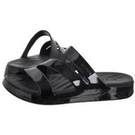 Klapki i japonki damskie - Klapki Getaway Patent Strappy Black 211296-001 (CR395-b) Crocs - miniaturka - grafika 1
