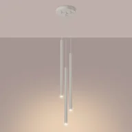 Lampy sufitowe - Lampa wisząca BRILL 3P beżowa LED 3000K - 19.5x19.5x104cm Sollux - miniaturka - grafika 1