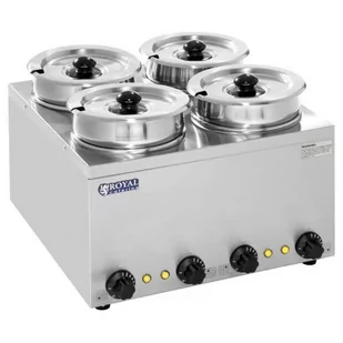 Royal Catering Stacja do zup - 4 x 2,75 l - 600 W RCBM-14-3500-R RCBM-14-3500-R - Inne urządzenia gastronomiczne - miniaturka - grafika 1