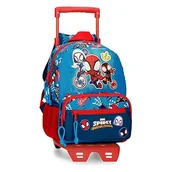 Plecaki - Marvel Go Webs go Plecak Przedszkole z wózkiem Niebieski 23x28x10 cms Poliester 6,44L, niebieski, Talla única, plecak 28 + wózek - miniaturka - grafika 1