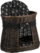Legowiska dla kotów - WickerPL CARI BUDA DLA KOTA LEŻAK DLA ZWIERZĄT DOMEK DLA KOTA Z WIKLINY PIĘTROWY Z PODUSZKAMI 50X40 H45 CM - miniaturka - grafika 1