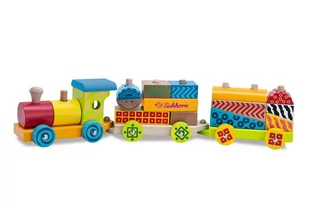 Eichhorn Kolorowy drewniany pociąg - Pociągi dla dzieci - miniaturka - grafika 2