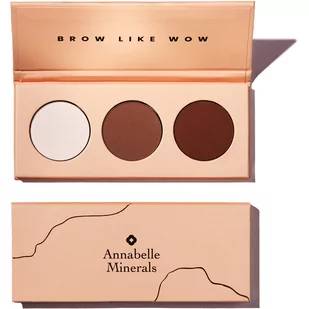 Annabelle Minerals Annabelle Minerals paleta cieni do brwi Brow Like Wow 3x1.3g - Akcesoria i kosmetyki do stylizacji brwi - miniaturka - grafika 1