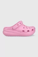 Buty dla dziewczynek - Crocs klapki dziecięce kolor fioletowy - miniaturka - grafika 1