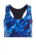 Biustonosze - WINSHAPE Damski biustonosz sportowy, Blue-rainflowers, S - miniaturka - grafika 1