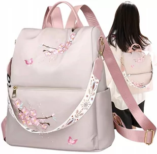 Beżowy PLECAK POJEMNY 2w1 TOREBKA Wodoodporny - Plecaki Beżowy PLECAK POJEMNY 2w1 TOREBKA Wodoodporny - Plecaki - miniaturka - grafika 1