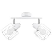 Lampy sufitowe - Biały druciany podwójny plafon - A150-Agro - miniaturka - grafika 1