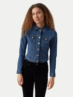 Kurtki damskie - Vero Moda Kurtka jeansowa Luna 10279492 Niebieski Slim Fit - miniaturka - grafika 1