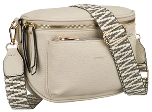 Torebka damska listonoszka ROVICKY mała na ramię szeroki odpinany pasek beżowa - Torebki damskie Torebka damska listonoszka ROVICKY mała na ramię szeroki odpinany pasek beżowa - Torebki damskie - miniaturka - grafika 1