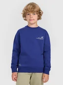 Bluzy dla chłopców - 4F Bluza dresowa nierozpinana bez kaptura chłopięca - granatowa 122 (6-7 lat) - miniaturka - grafika 1