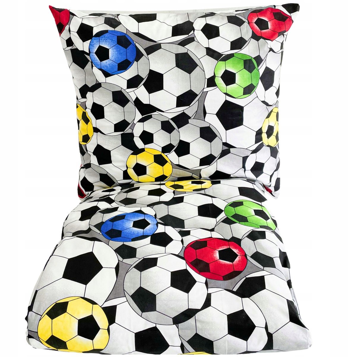 POŚCIEL DZIECIĘCA 120x160 PIŁKA NOŻNA DLA CHŁOPCA KOMPLET 100% BAWEŁNIANA
