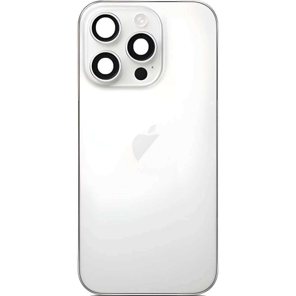 Tylna szyba z ramką, klapka baterii, panel tylny plecki do iPhone 16 Pro, biała
