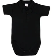 Body dla niemowląt - Body KOŁNIERZYK Polo KR czarne MUCHA czarna r 74 KLEKLE - miniaturka - grafika 1