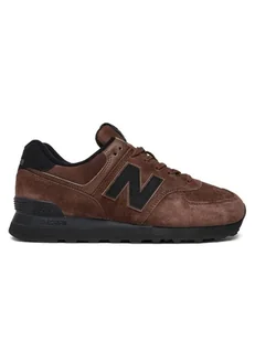 New Balance Skórzane sneakersy "574" w kolorze brązowym - Trampki męskie - miniaturka - grafika 1