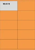 Etykiety do drukarek - Etykiety samoprzylepne 105x57 POMARAŃCZOWE FLUO - miniaturka - grafika 1