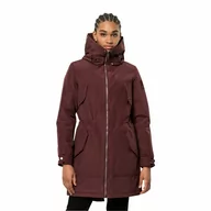 Kurtki damskie - Damska parka Jack Wolfskin ROCKY POINT PARKA cordovan red - XL - miniaturka - grafika 1