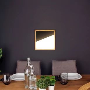 Eco-Light Kinkiet LED Vista, czarny/jasne drewno, 30 x 30 cm - Lampy ścienne - miniaturka - grafika 2