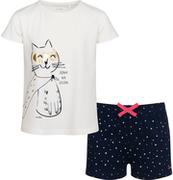 Piżamy dla dziewczynek - Piżama z krótkim rękawem dla dziewczynki, z kotem bohaterem, 2-8 lat - miniaturka - grafika 1