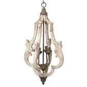 Lampy sufitowe - Clayre & Eef Żyrandol Prowansalski Przecierany CE5LMP212 - miniaturka - grafika 1