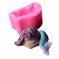 Prace ręczne dla dzieci - Forma foremka silikonowa do świec świeczek SYRENA SYRENKA 1 szt. - miniaturka - grafika 1