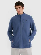 Bluzy męskie - 4F Polar regular ze stójką męski - granatowy XXL - miniaturka - grafika 1