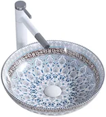 Umywalki - Rea Łazienka z wyobraźnią Nablatowa Umywalka Arte Blue U0267 - miniaturka - grafika 1