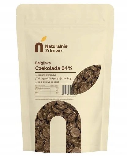 Czekolada Belgijska do Fontann Fondue 54% Kulki Naturalnie Zdrowe 500g